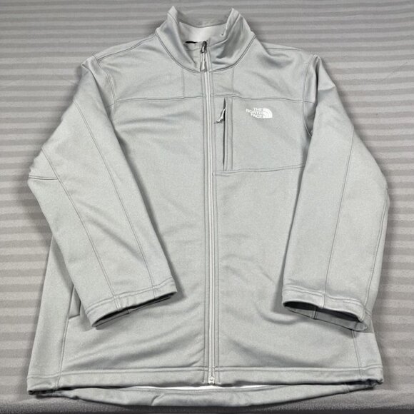 The North Face Jacket Mens Large Gray Windbreaker Full Zip NF0A3VM8 Lightweight - Picture 1 of 13